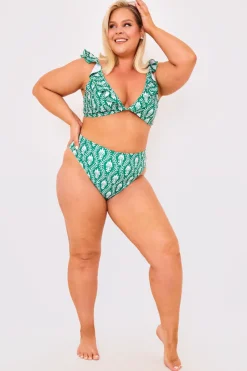 Printed High Waist High Leg Bikini Bottoms|Billie Faiers Outlet