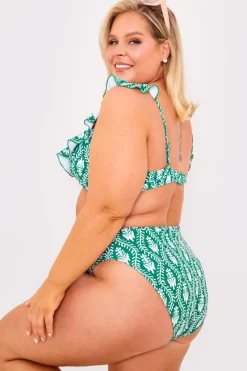 Printed High Waist High Leg Bikini Bottoms|Billie Faiers Outlet