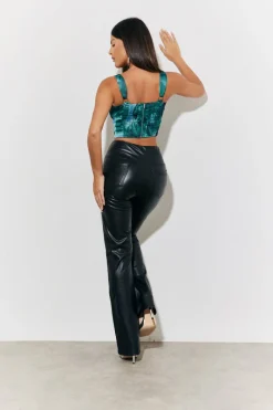Printed Satin Corset|In The Style Sale