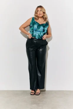 Printed Satin Corset|In The Style Sale