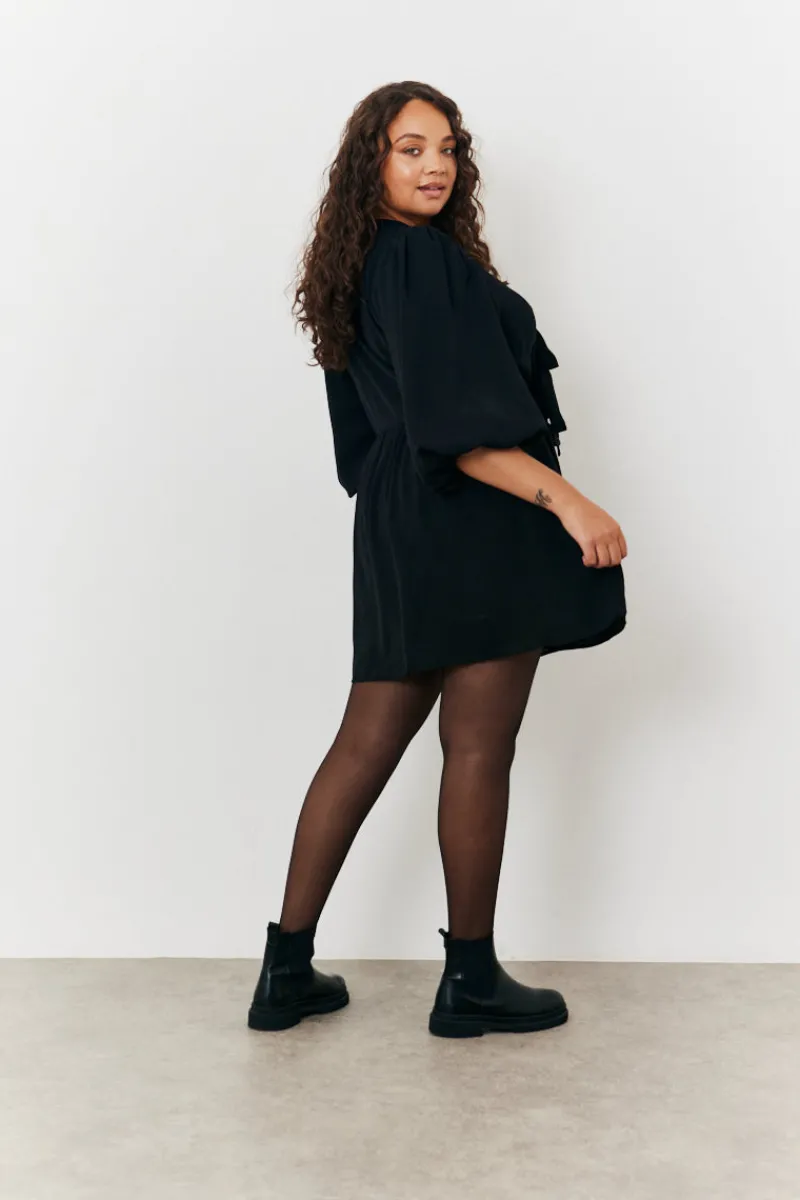 Puff Sleeve Bow Detail Mini Dress|In the Style Hot