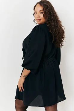 Puff Sleeve Bow Detail Mini Dress|In the Style Hot