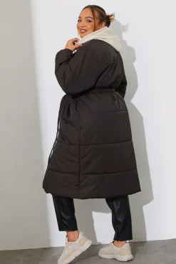 Quilted Wrap Puffer Coat|In The Style Online
