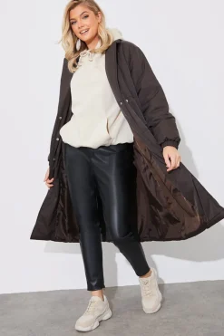 Quilted Wrap Puffer Coat|In The Style Online