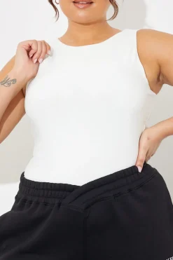 Racer Neck Double Layer Slinky Bodysuit|In The Style Best