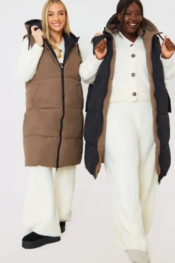 Recycled Longline Reversible Gilet|In the Style Discount