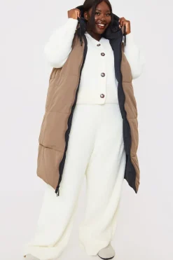 Recycled Longline Reversible Gilet|In the Style Discount