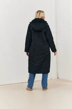 Recycled Reversible Longline Borg Puffer Coat|In the Style New