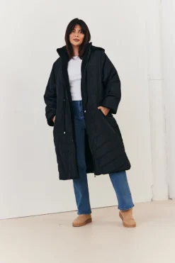 Recycled Reversible Longline Borg Puffer Coat|In the Style New