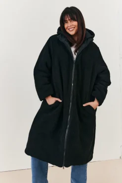 Recycled Reversible Longline Borg Puffer Coat|In the Style New