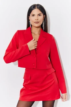 Cropped Tailo Blazer|In the Style Outlet