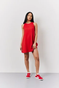 Linen A-Line Mini Dress|In The Style Clearance