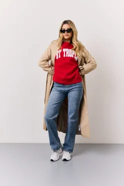 St Tropez Embroide Slogan Sweatshirt|In The Style Best