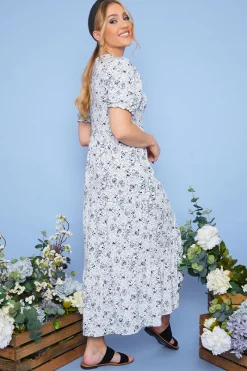 Responsible Viscose Floral Midi Dress|In the Style Clearance