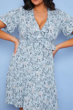 Responsible Viscose Paisley Wrap Dress|In the Style Hot
