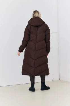 Reversible Hooded Longline Puffer Coat|In the Style New