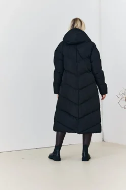 Reversible Hooded Longline Puffer Coat|In the Style New