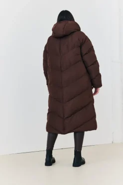 Reversible Hooded Longline Puffer Coat|In the Style New