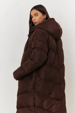 Reversible Hooded Longline Puffer Coat|In the Style New