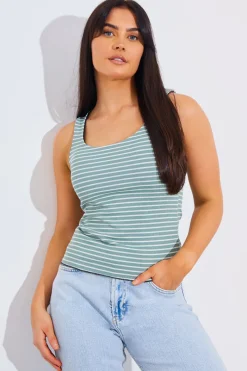 Reversible Stripe Scoop Neck Top|In The Style Discount