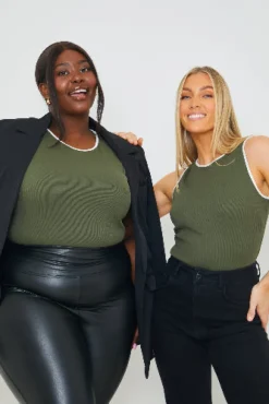 RIB CONTRAST BINDING BODYSUIT|In the Style Sale