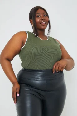 RIB CONTRAST BINDING BODYSUIT|In the Style Sale