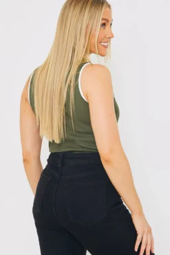 RIB CONTRAST BINDING BODYSUIT|In the Style Sale