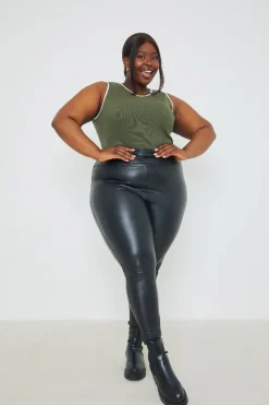 RIB CONTRAST BINDING BODYSUIT|In the Style Sale