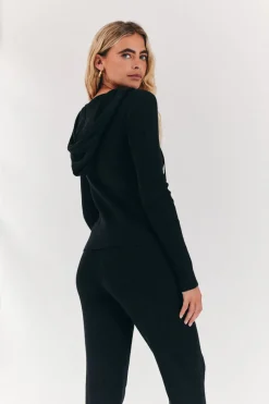 Rib Knit Zip Up Co-Ord Hoodie|Fits New