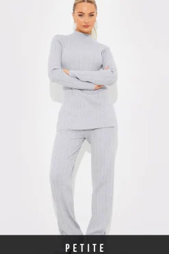 Rib Knitted Co Ord Trouser|In The Style Hot
