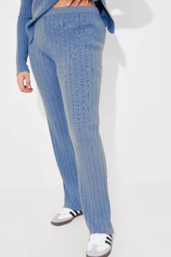 Rib Knitted Co Ord Trouser|In The Style Hot