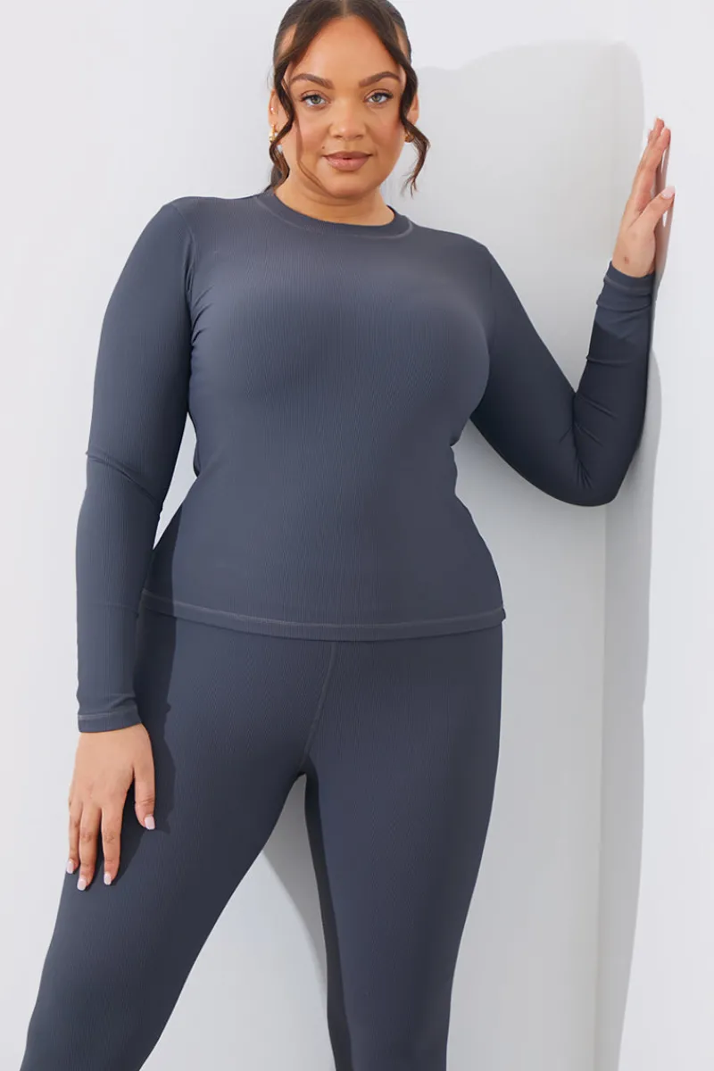 Rib Long Sleeve Top|In The Style Clearance