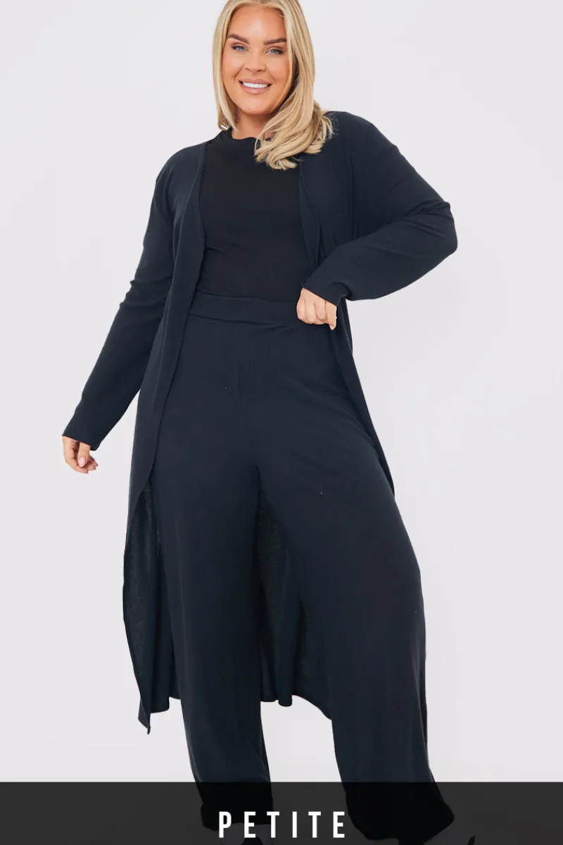 Rib Wide Leg Trousers|In the Style Best