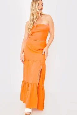 Ribbed Bandeau Crop Top|In the Style Discount
