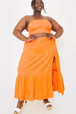 Ribbed Bandeau Crop Top|In the Style Discount