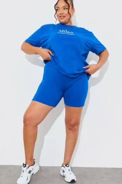 Ribbed High Waisted Cycling Shorts|In The Style Outlet