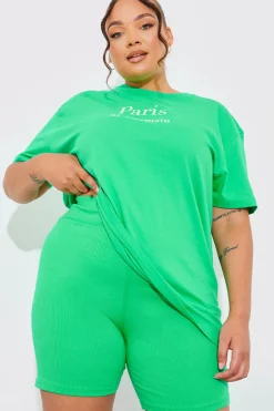 Ribbed High Waisted Cycling Shorts|In The Style Outlet