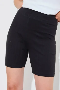 Ribbed High Waisted Cycling Shorts|In The Style Outlet