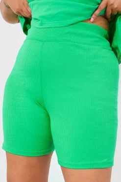 Ribbed High Waisted Cycling Shorts|In The Style Outlet