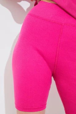 Ribbed High Waisted Cycling Shorts|In The Style Outlet