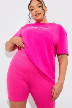 Ribbed High Waisted Cycling Shorts|In The Style Outlet