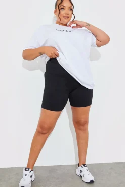 Ribbed High Waisted Cycling Shorts|In The Style Outlet