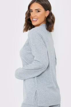 Ribbed Longsleeve Co Ord Top|In the Style Discount