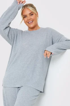 Ribbed Longsleeve Co Ord Top|In the Style Discount