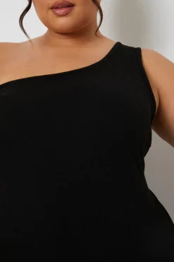 Ribbed One Shoulder Vest|In The Style Outlet