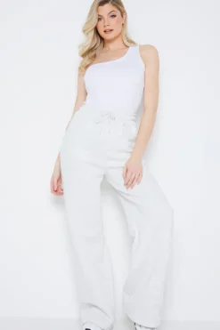 Ribbed One Shoulder Vest|In The Style Outlet