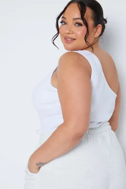 Ribbed One Shoulder Vest|In The Style Outlet