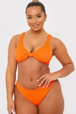 Ribbed Seamless Boomerang Bikni Bottom|In the Style
