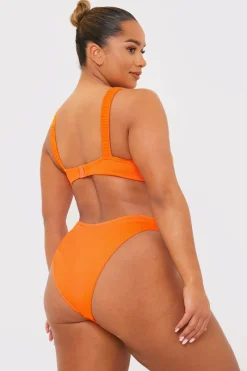 Ribbed Seamless Boomerang Bikni Bottom|In the Style