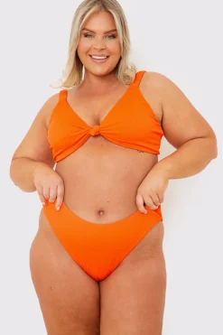 Ribbed Seamless Boomerang Bikni Bottom|In the Style